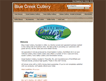Tablet Screenshot of bluecreekcutlery.com